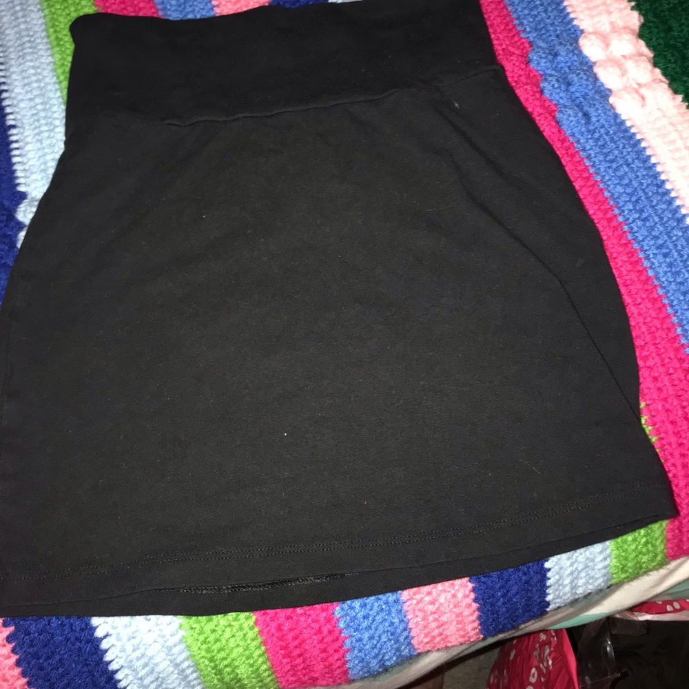 Black mini skirt